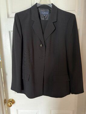 Evan Picone Black 2-Piece Suit – Blazer & Pants – Size 18